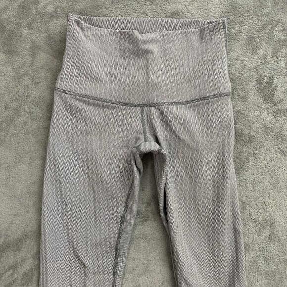 Lululemon Leggings Womens 4 Wunder Under Pant Heathered Herringbone Athleisure - Picture 6 of 12
